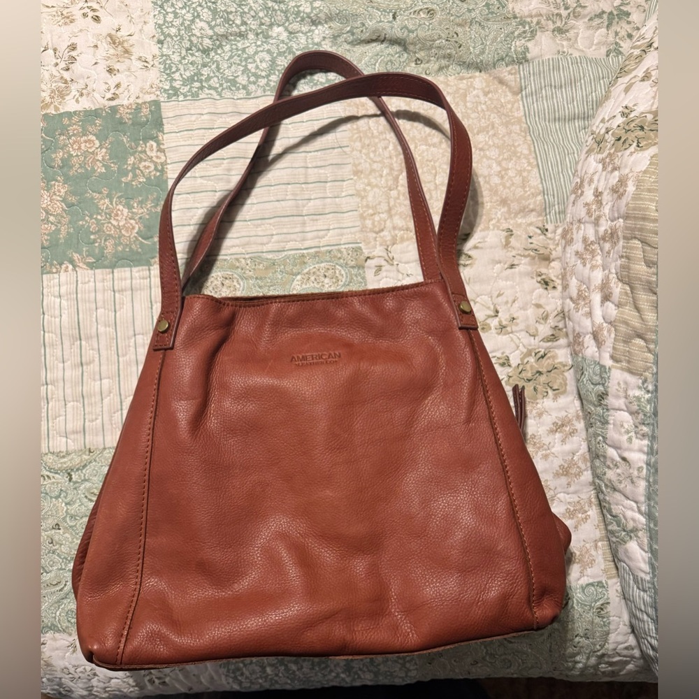 SOLD American Leather Co. shoulder purse